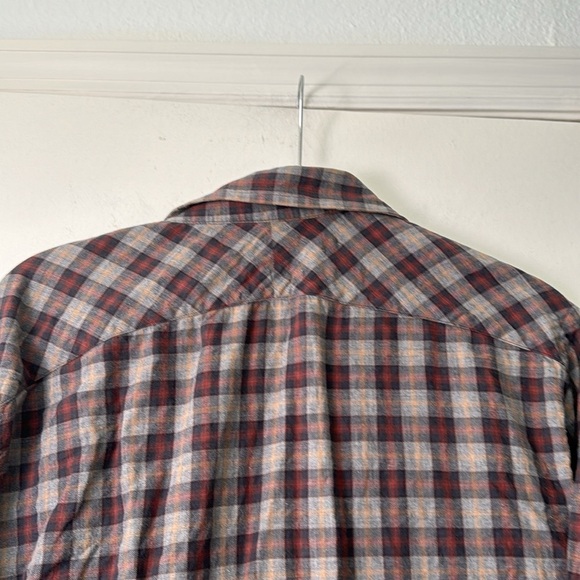 Billy Reid Men's Red Pearl Snap Plaid Western Button Down Size Large - Picture 6 of 7